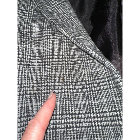 Pendleton Women’s Wool Blazer Gray Houndstooth 4 career work professional preppy - Picture 10 of 16